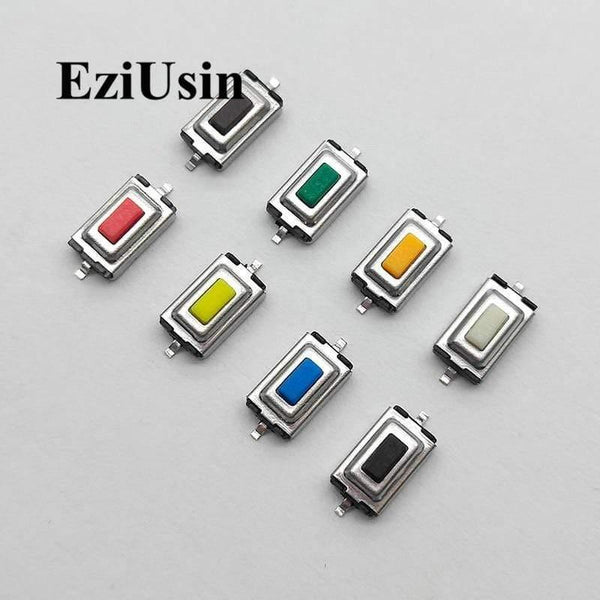 Planet Gates 200001056 100pcs Tact Touch Micro Switch 3X6X2.5MM 3*6*2.5 SMD White Red Black  Black Orange  Green Blue Brown Button Head