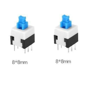 Planet Gates 200001056 10P 8mm No Lock 10Pcs Non-Self-Locking Switch / Self-Locking Switch 5.8*5.8 7*7 8*8 8.5X8.5MM Key Switch Cap Switch