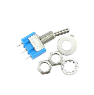 Planet Gates 200001056 10pc/LOT Blue Mini MTS-102 3-Pin SPDT ON-ON 6A 125VAC Miniature Toggle Switches  MTS-103 3-Pin  ON-OFF-ON