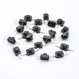 Planet Gates 200001056 10pcs 1A 30V DC 2A 250V White/Black Latching On Off Mini Torch Push Button Switch Hot Sale