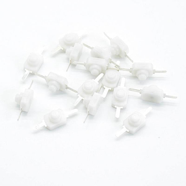 Planet Gates 200001056 10pcs 1A 30V DC 2A 250V White/Black Latching On Off Mini Torch Push Button Switch Hot Sale