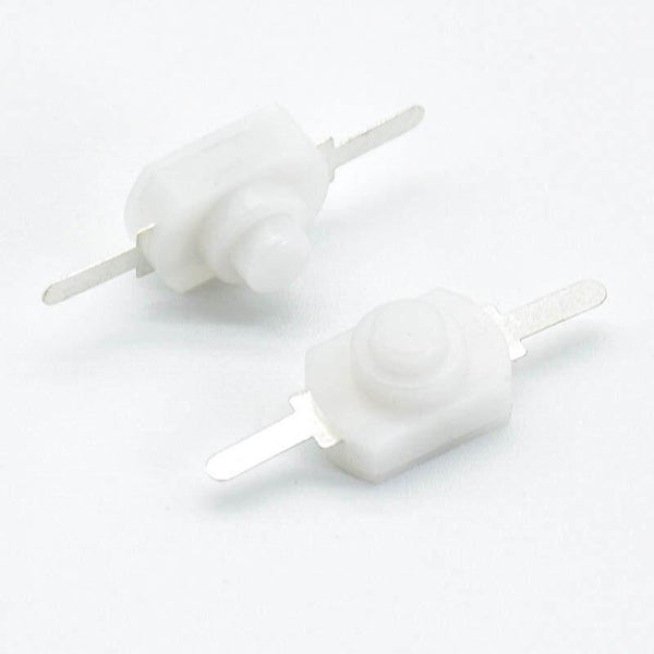 Planet Gates 200001056 10pcs 1A 30V DC 2A 250V White/Black Latching On Off Mini Torch Push Button Switch Hot Sale