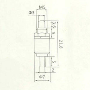 Planet Gates 200001056 10pcs 5mm Spring Return Momentary Micro Push Button Switch 0.5A 125VAC DS-402