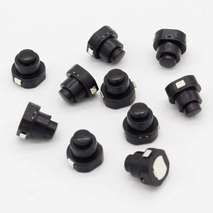 Planet Gates 200001056 10PCS A Lot Flashlight Torch Part Round Push Button Switch Black DC 30V 1A 10mm X 10mm (D*H)