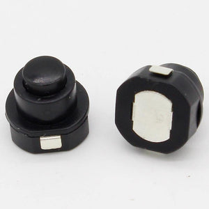 Planet Gates 200001056 10PCS A Lot Flashlight Torch Part Round Push Button Switch Black DC 30V 1A 10mm X 10mm (D*H)