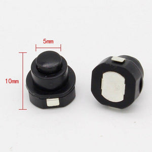 Planet Gates 200001056 10PCS A Lot Flashlight Torch Part Round Push Button Switch Black DC 30V 1A 10mm X 10mm (D*H)