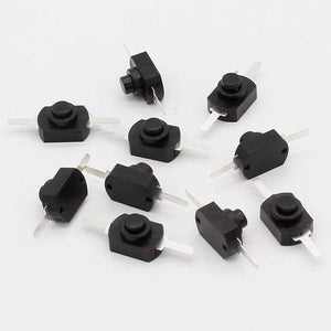 Planet Gates 200001056 10pcs DC 30V 1A Black On Off Mini Push Button Switch For Electric Torch