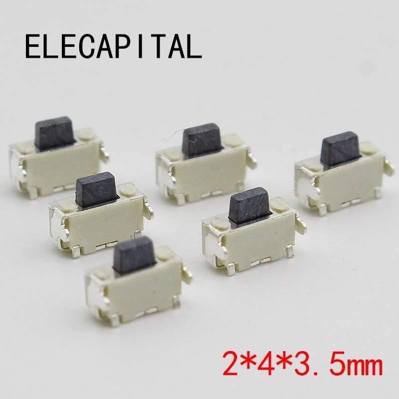 Planet Gates 200001056 10pcs/lot 2x4 2*4*3.5 MM Micro SMD Tact Switch Side Button Switch Phone Button