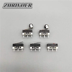 Planet Gates 200001056 10Pcs Micro Limit Switch Push Button Switch 1A 125V AC Mouse Switch 3Pins Long Handle Roller Lever Arm SPDT 12* 6 *6mm TIAIHUA