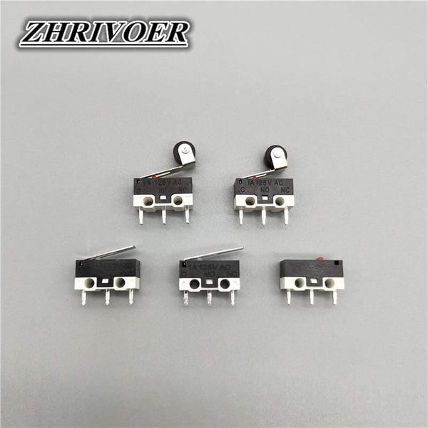Planet Gates 200001056 10Pcs Micro Limit Switch Push Button Switch 1A 125V AC Mouse Switch 3Pins Long Handle Roller Lever Arm SPDT 12* 6 *6mm TIAIHUA