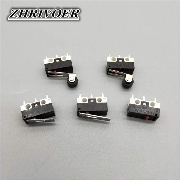 Planet Gates 200001056 10Pcs Micro Limit Switch Push Button Switch 1A 125V AC Mouse Switch 3Pins Long Handle Roller Lever Arm SPDT 12* 6 *6mm TIAIHUA