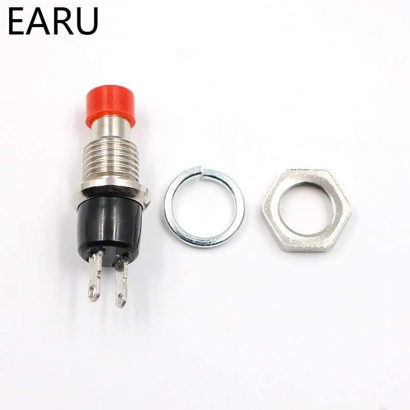10Pcs Mini Micro DIY 7mm Thread 2 Pins Momentary Push Button Switch Re ...