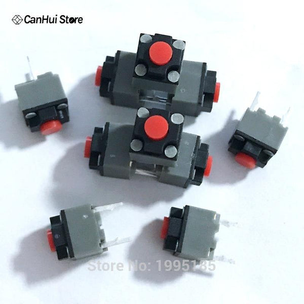 Planet Gates 200001056 10Pcs Mute Button 6*6*7.3 Silent Button Switch Wireless Mouse Wired Mouse Button Light Touch Micro Mouse Switch 6x6x7.3 2Pin