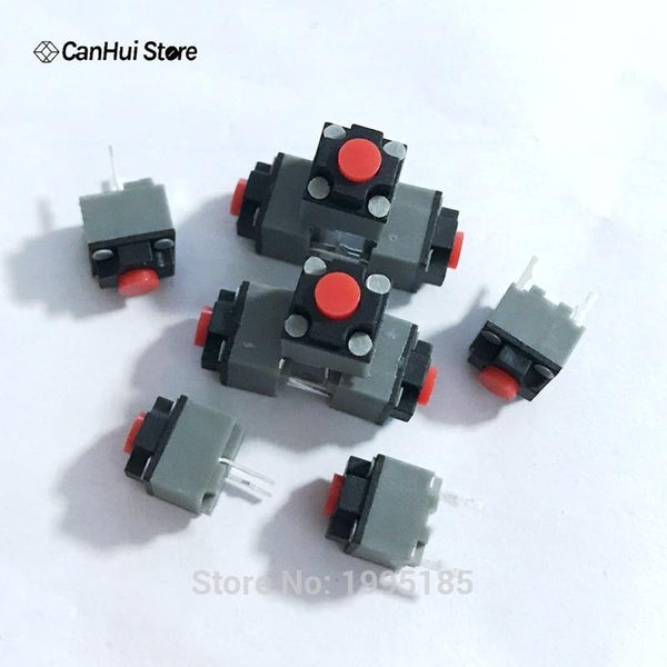 Planet Gates 200001056 10Pcs Mute Button 6*6*7.3 Silent Button Switch Wireless Mouse Wired Mouse Button Light Touch Micro Mouse Switch 6x6x7.3 2Pin