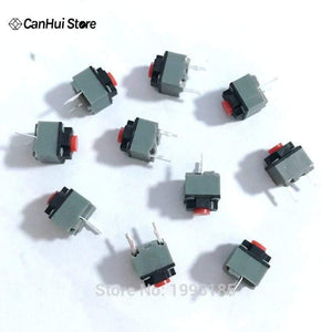 Planet Gates 200001056 10Pcs Mute Button 6*6*7.3 Silent Button Switch Wireless Mouse Wired Mouse Button Light Touch Micro Mouse Switch 6x6x7.3 2Pin