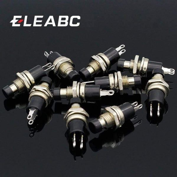 Planet Gates 200001056 10pcs  NO Normally Open Mini Momentary Spring Return Push Button Switches Black