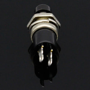 Planet Gates 200001056 10pcs  NO Normally Open Mini Momentary Spring Return Push Button Switches Black