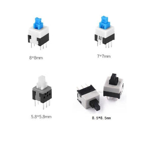 Planet Gates 200001056 10Pcs Non-Self-Locking Switch / Self-Locking Switch 5.8*5.8 7*7 8*8 8.5X8.5MM Key Switch Cap Switch