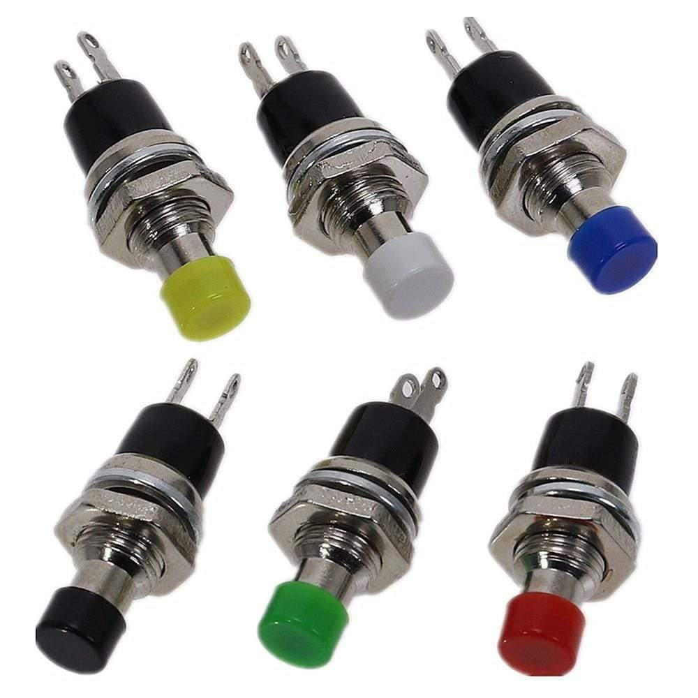 Planet Gates 200001056 10Pcs PBS-110 7MM Momentary Push Button Switch Press The Reset Switch Momentary ON OFF Push Button Micro Switch Normally Open NO