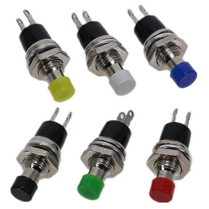 Planet Gates 200001056 10Pcs PBS-110 7MM Momentary Push Button Switch Press The Reset Switch Momentary ON OFF Push Button Micro Switch Normally Open NO