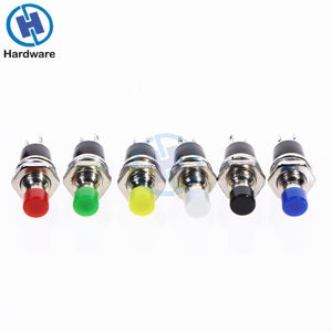 Planet Gates 200001056 10Pcs PBS-110 7MM Momentary Push Button Switch Press The Reset Switch Momentary ON OFF Push Button Micro Switch Normally Open NO