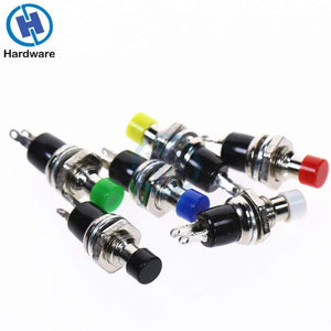 Planet Gates 200001056 10Pcs PBS-110 7MM Momentary Push Button Switch Press The Reset Switch Momentary ON OFF Push Button Micro Switch Normally Open NO