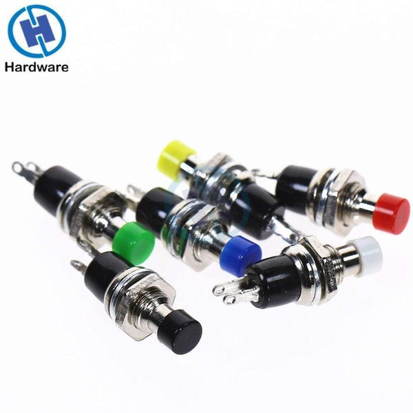 Planet Gates 200001056 10Pcs PBS-110 7MM Momentary Push Button Switch Press The Reset Switch Momentary ON OFF Push Button Micro Switch Normally Open NO