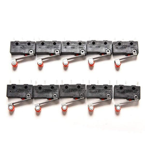 Planet Gates 200001056 10pcs Roller Lever Arm PCB Terminals Micro Limit Normal Open/Close Switch KW12-3