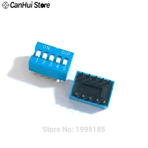 Planet Gates 200001056 10pcs Slide Type Switch Module 1 2 3 4 5 6 7 8 10 PIN 2.54mm Position Way DIP  Pitch Toggle Switch Blue Snap Switch Dial Switch