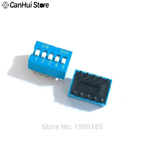 Planet Gates 200001056 10pcs Slide Type Switch Module 1 2 3 4 5 6 7 8 10 PIN 2.54mm Position Way DIP  Pitch Toggle Switch Blue Snap Switch Dial Switch