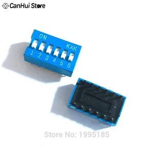 Planet Gates 200001056 10pcs Slide Type Switch Module 1 2 3 4 5 6 7 8 10 PIN 2.54mm Position Way DIP  Pitch Toggle Switch Blue Snap Switch Dial Switch