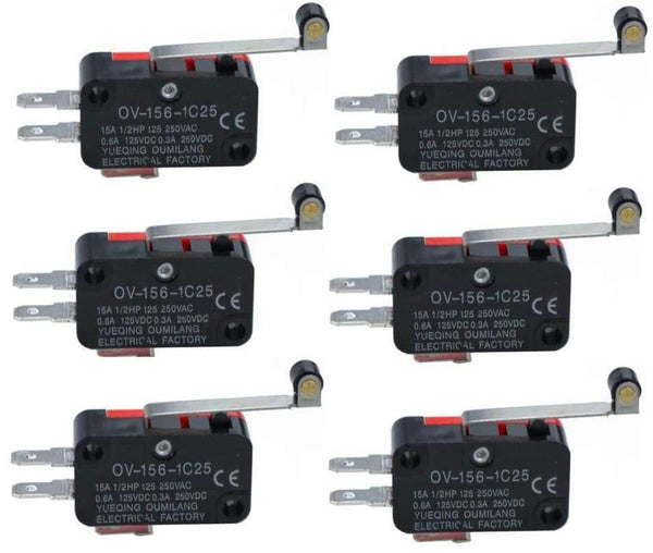 Planet Gates 200001056 1PCS V-156-1C25 15A The Micro Switch,  Push Button SPDT Momentary Snap Action Limit Switch, Travel Switch,