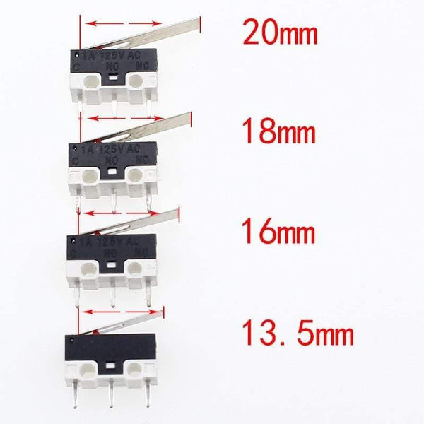 Planet Gates 200001056 20PCS/Lot Micro Switch Push Button Switch 3 Pin 1A 125V AC Mini Light Touch Switch For Mouse