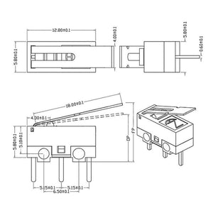 Planet Gates 200001056 20PCS/Lot Micro Switch Push Button Switch 3 Pin 1A 125V AC Mini Light Touch Switch For Mouse