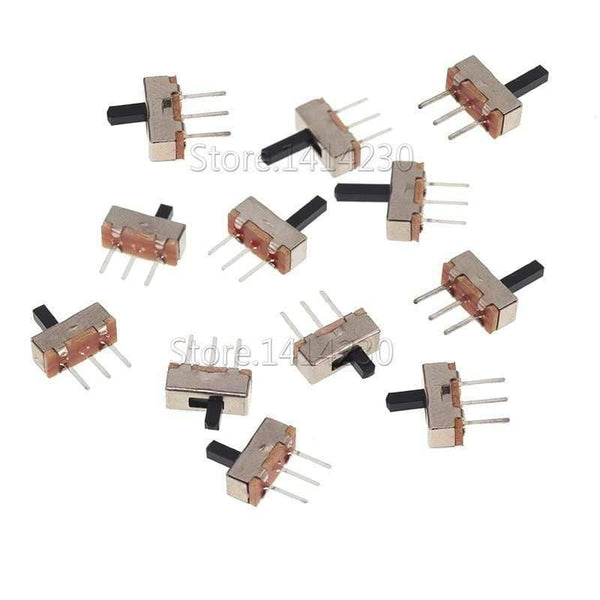 Planet Gates 200001056 20Pcs SS12D00 Interruptor On-off Mini Slide Switch 3pin 1P2T 2 Position High Quality Toggle Switch Handle Length:3MM/4MM/5MM/6MM