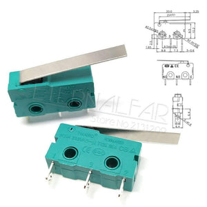 Planet Gates 200001056 25MM handle Hzy Mini  Micro Switch Roller Lever Arm SPDT Snap Action LOT 5A 250V KW4-OZ KW4A NC-NO-C With Pulley 3 Feet Stroke Limit Switch