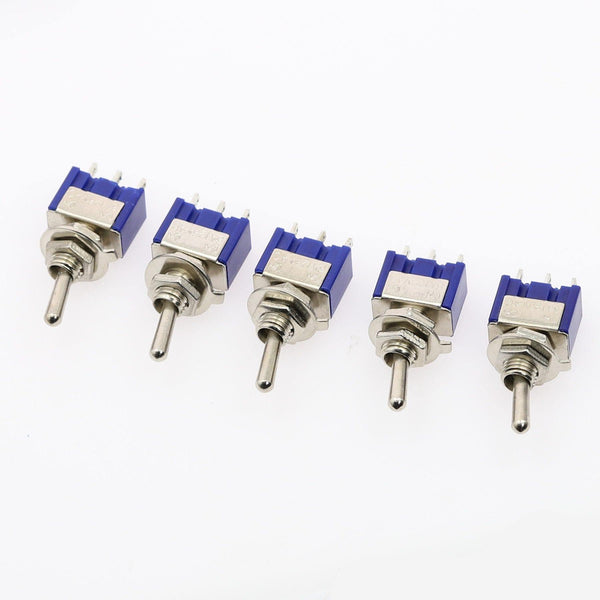 Planet Gates 200001056 2PCS 6mm Switches Miniature Toggle Switch Single Pole Double Throw Mini Waterproof Cap Smart Micro Switch Electronic Gadgets 6A