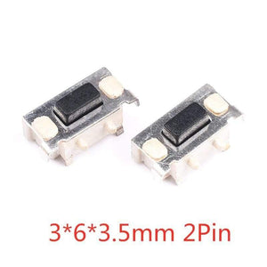 Planet Gates 200001056 3X6X3.5mm 2Pin 50PCS Tact Switch Silicone Button Micro Switch 3*4*2mm 3x6x4.3mm 2Pin 3x6x2.5mm 4*4*1.5mm SMD 4 Feet