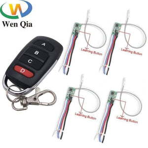 Planet Gates 200001056 433mhz DC 3.6V 6V 12V 24V 1CH Relay Wireless RF Remote Control Switch Module With 4buttons Transmitter Power LED Lamp Light DIY