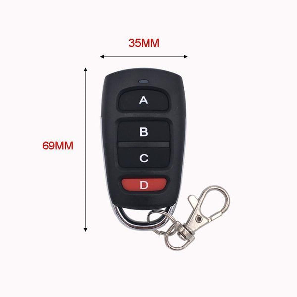 Planet Gates 200001056 433mhz DC 3.6V 6V 12V 24V 1CH Relay Wireless RF Remote Control Switch Module With 4buttons Transmitter Power LED Lamp Light DIY