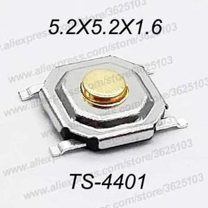 Planet Gates 200001056 4X4X1.6 SMD / QTY 50PCS 50PCS/LOT SMD 4*4*1.5MM~7MM 4X4X1.5MM~7MM 5.2mm X 5.2mm Tactile Tact Push Button Micro Switch Momentary Push Button Copper Head
