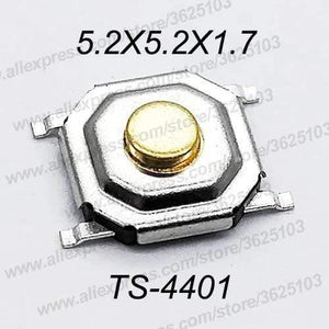 Planet Gates 200001056 4X4X1.7 SMD / QTY 50PCS 50PCS/LOT SMD 4*4*1.5MM~7MM 4X4X1.5MM~7MM 5.2mm X 5.2mm Tactile Tact Push Button Micro Switch Momentary Push Button Copper Head