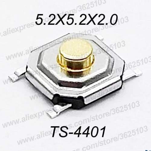 Planet Gates 200001056 4X4X2.0 SMD / QTY 50PCS 50PCS/LOT SMD 4*4*1.5MM~7MM 4X4X1.5MM~7MM 5.2mm X 5.2mm Tactile Tact Push Button Micro Switch Momentary Push Button Copper Head