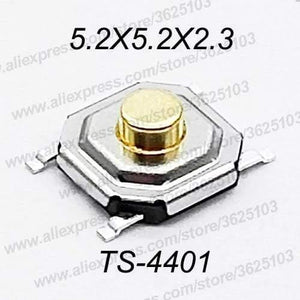 Planet Gates 200001056 4X4X2.3 SMD / QTY 50PCS 50PCS/LOT SMD 4*4*1.5MM~7MM 4X4X1.5MM~7MM 5.2mm X 5.2mm Tactile Tact Push Button Micro Switch Momentary Push Button Copper Head