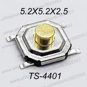 Planet Gates 200001056 4X4X2.5 SMD / QTY 50PCS 50PCS/LOT SMD 4*4*1.5MM~7MM 4X4X1.5MM~7MM 5.2mm X 5.2mm Tactile Tact Push Button Micro Switch Momentary Push Button Copper Head