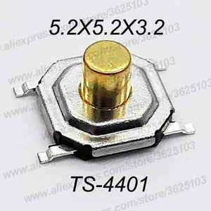 Planet Gates 200001056 4X4X3.2 SMD / QTY 50PCS 50PCS/LOT SMD 4*4*1.5MM~7MM 4X4X1.5MM~7MM 5.2mm X 5.2mm Tactile Tact Push Button Micro Switch Momentary Push Button Copper Head