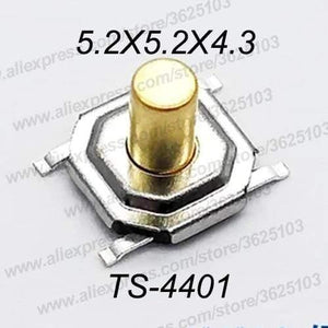 Planet Gates 200001056 4X4X4.3 SMD / QTY 50PCS 50PCS/LOT SMD 4*4*1.5MM~7MM 4X4X1.5MM~7MM 5.2mm X 5.2mm Tactile Tact Push Button Micro Switch Momentary Push Button Copper Head