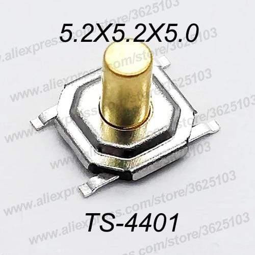 Planet Gates 200001056 4X4X5 SMD / QTY 50PCS 50PCS/LOT SMD 4*4*1.5MM~7MM 4X4X1.5MM~7MM 5.2mm X 5.2mm Tactile Tact Push Button Micro Switch Momentary Push Button Copper Head
