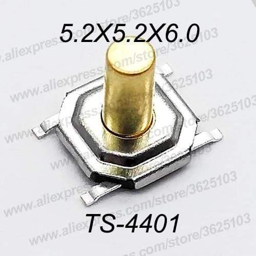 Planet Gates 200001056 4X4X6 SMD / QTY 50PCS 50PCS/LOT SMD 4*4*1.5MM~7MM 4X4X1.5MM~7MM 5.2mm X 5.2mm Tactile Tact Push Button Micro Switch Momentary Push Button Copper Head