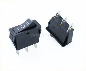 Planet Gates 200001056 5 Pcs X AC 15A 250V /20A 125V 3 Pin SPDT KCD3 ON-OFF-ON 3 Position BLACK Boat Rocker Switch